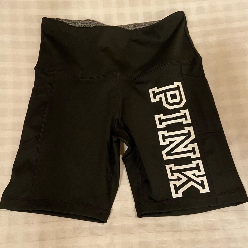 Victoria's Secret PINK High Waist Bike Shorts Black , no size tag S